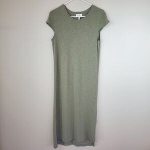 Jessica Simpson Size M Loden Green Short Sleeve Midi Dress